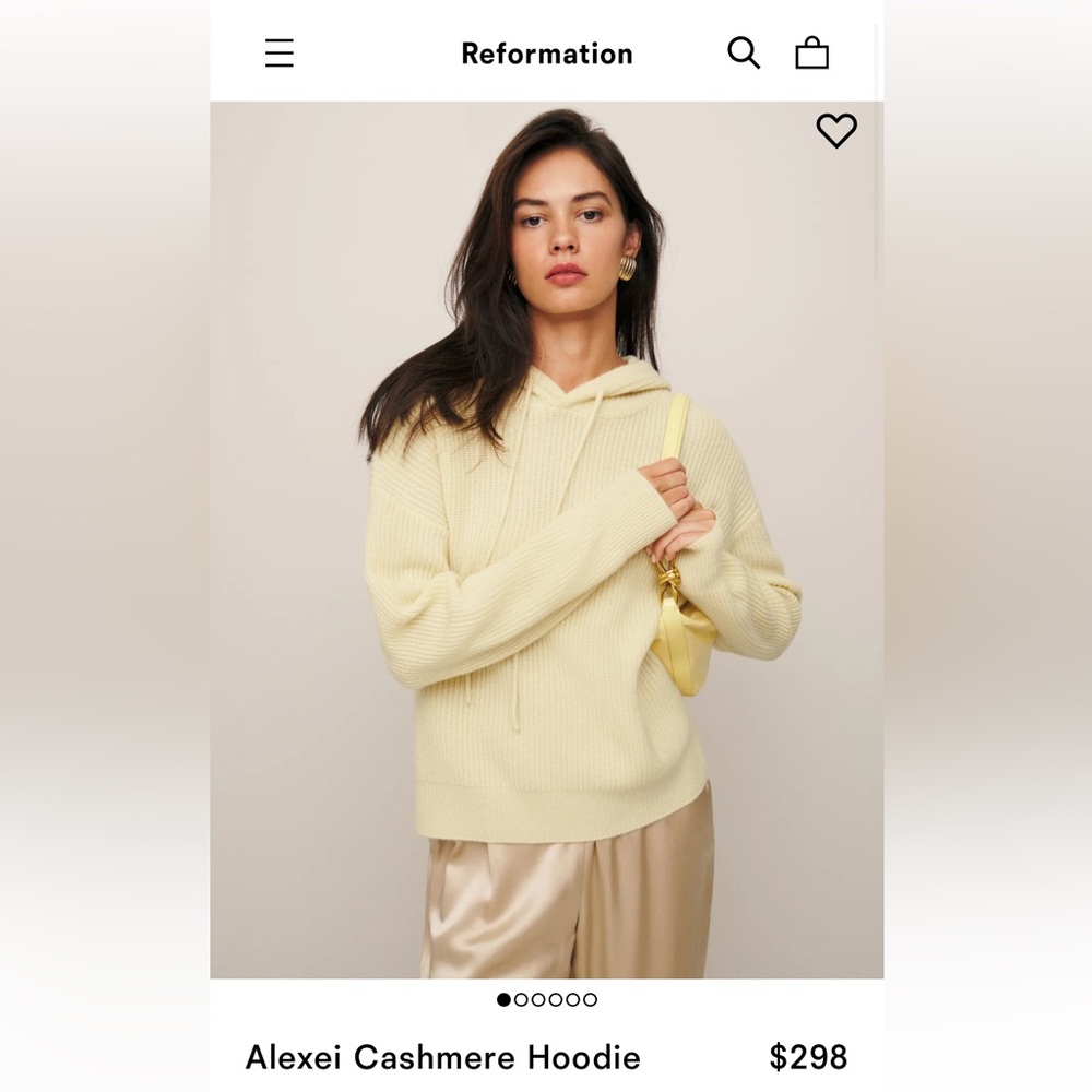 Reformation Alexei Cashmere Hoodie
